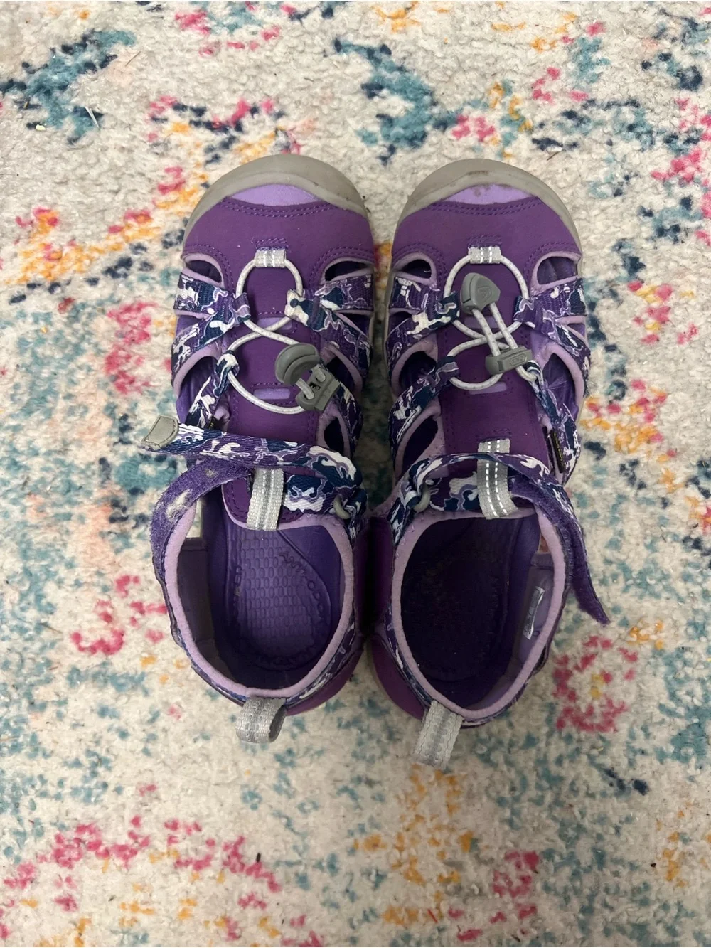 Keen Kids Purple Outdoor Sandals with Gray Accents